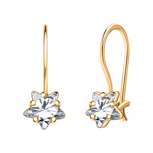 Серьги из золота 585 пробы с фианитом ATOLL 20124