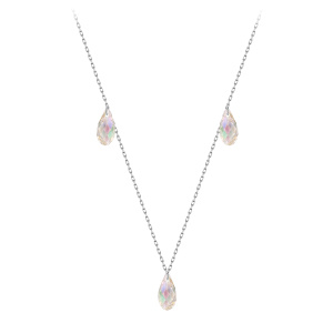Колье из серебра 925 пробы с кристаллом swarovski TALANT 33-72-000n-11051