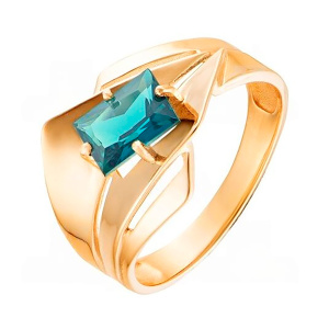 Кольцо из золота 585 пробы с топазом АЛЕКСАНДРА ЮЗ кл4014-78-01