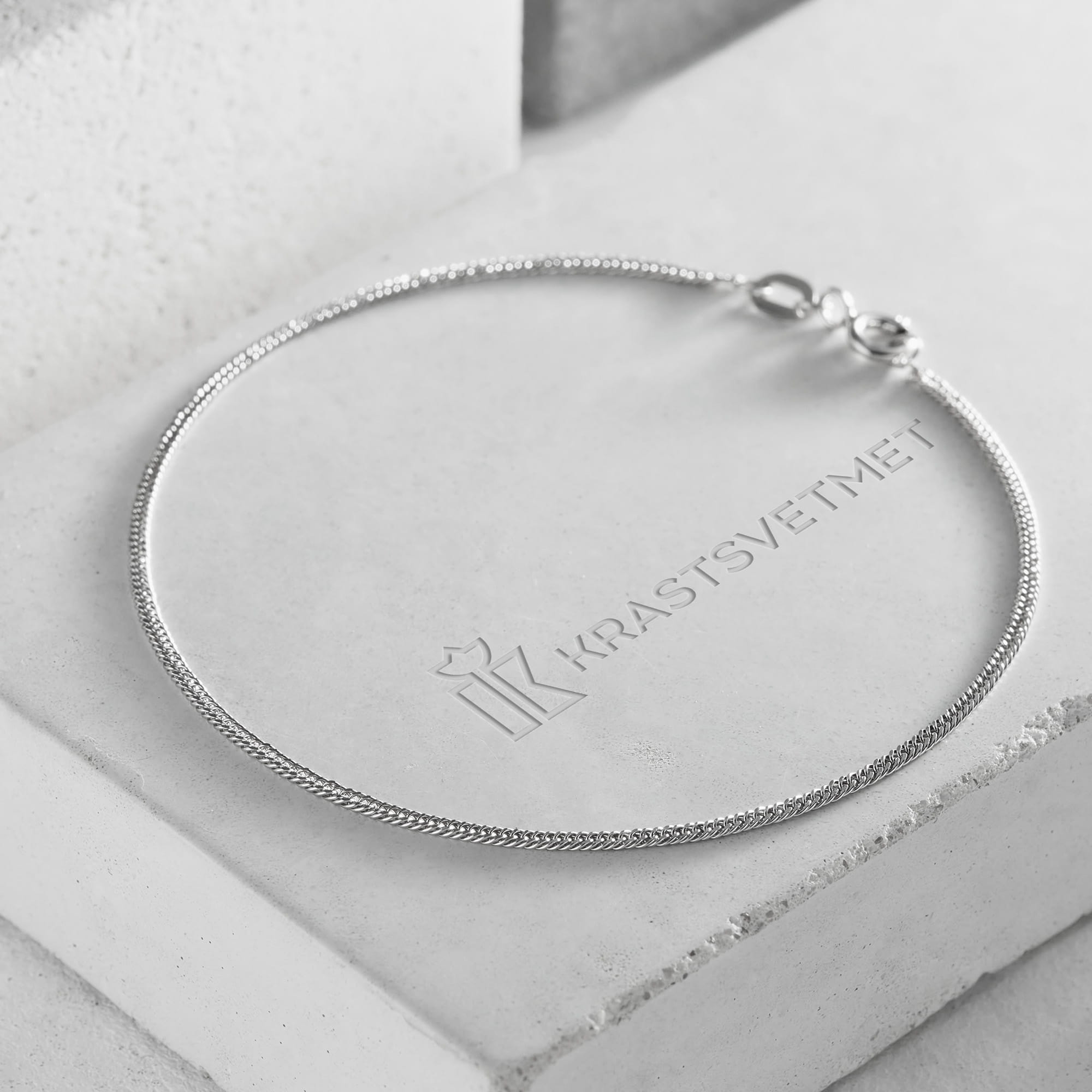 Браслет из серебра 925 пробы KRASTSVETMET НБ 22-023Ю-3  d.0.30 Серебро 925 пр.