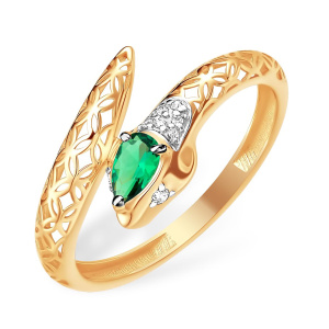 Кольцо из золота 585 пробы с фианитом EFREMOV К19219728