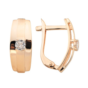 Серьги из золота 585 пробы с фианитом EFREMOV С13219816