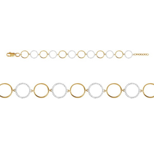 Браслет из золота 585 пробы с фианитом DEL'TA 0770211