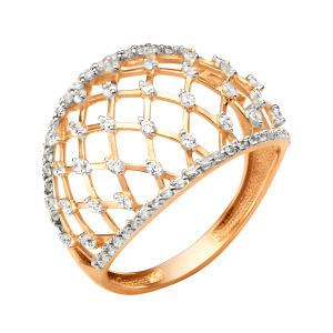 Кольцо из золота 585 пробы с фианитом DINASTIA 001011-1102