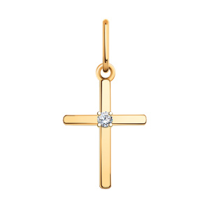 Кулон из золота 585 пробы с фианитом ATOLL 3354