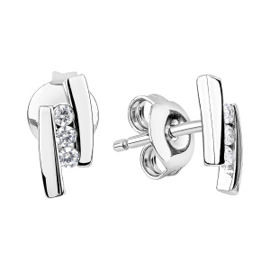 Серьги из серебра 925 пробы с фианитом JUVEDEL СЛ-5032М