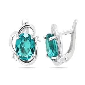 Серьги из серебра 925 пробы с кварцем 645807