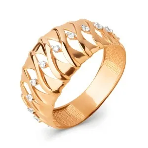 Кольцо из золота 585 пробы с фианитом DINASTIA 023251-1102